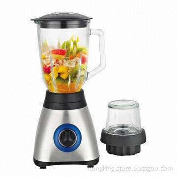 Stainless Steel Blender with Glass Jar and Grinder